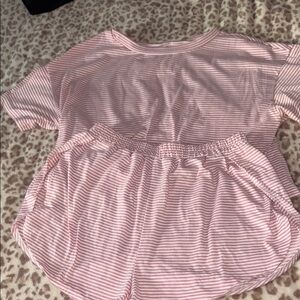 Pink Striped Lounge/Pajama Set